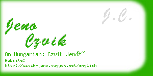 jeno czvik business card